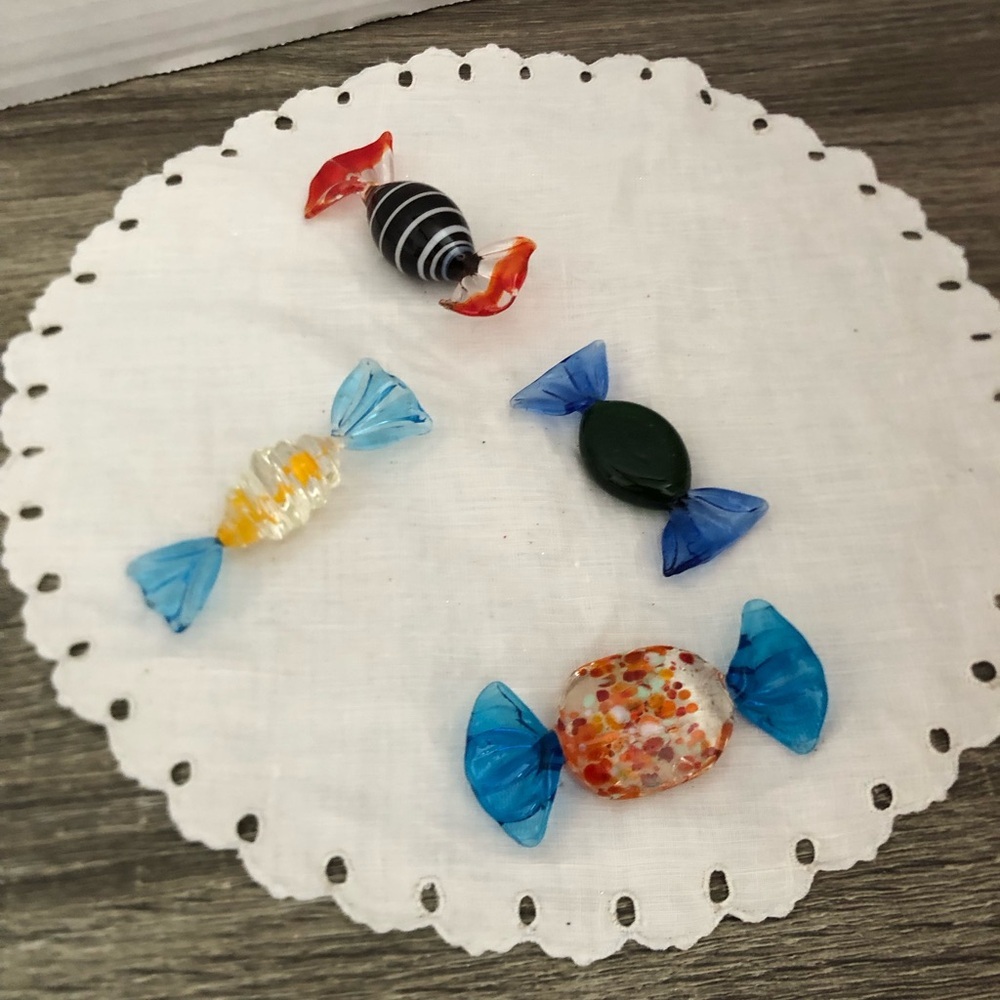 Hand Blown Glass Candy Accents